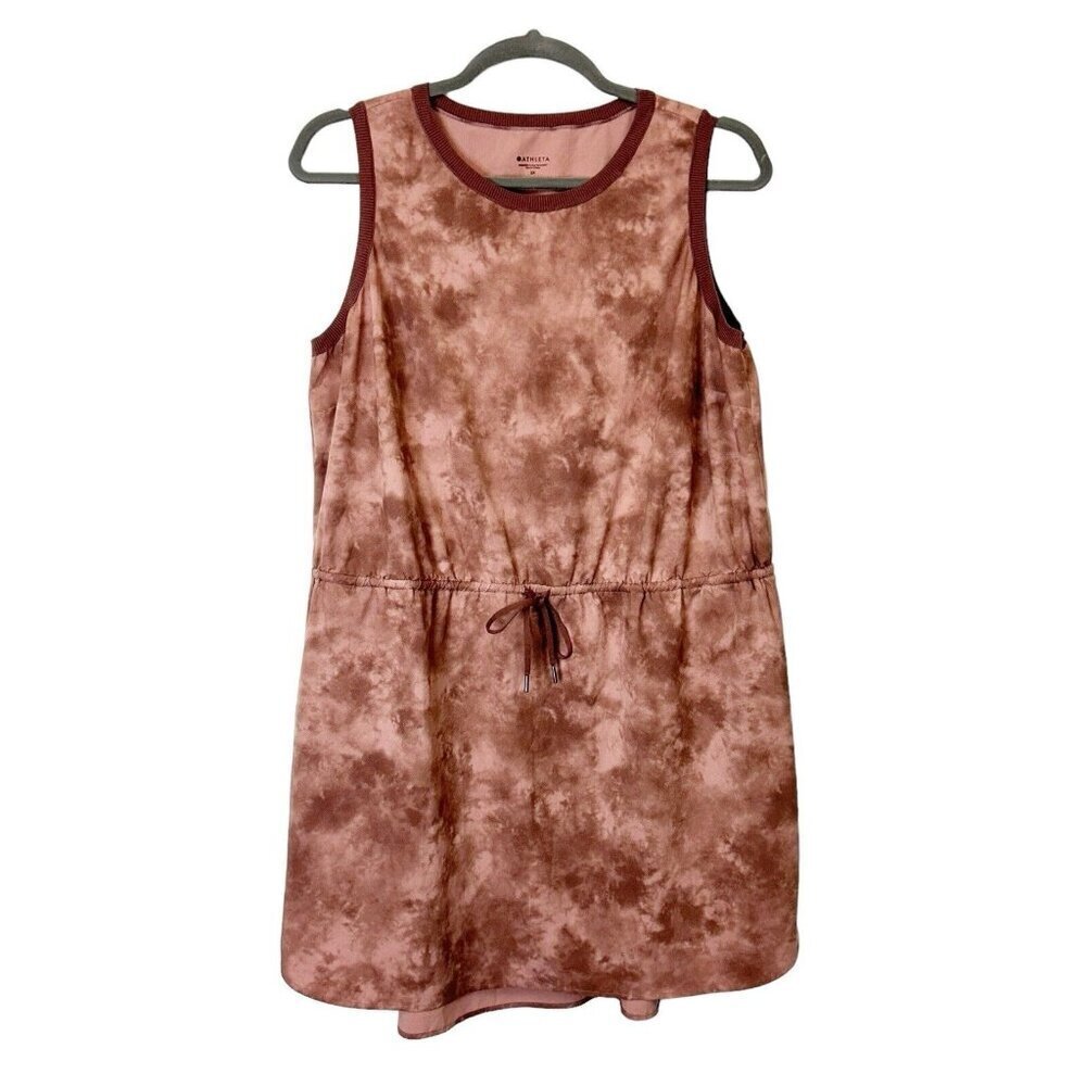 Athleta Rincon Drawstring Dress Womens Size‎ 2X Rose Sleeveless Travel